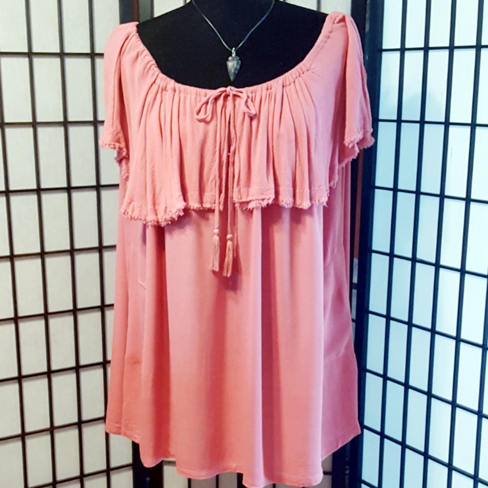 Skylar+Madison Sleeveless Pink Tunic with Pockets.